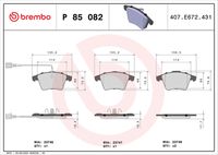 BREMBO P85082 - Juego de pastillas de freno - PRIME LINE