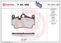 BREMBO P85088 - Juego de pastillas de freno - PRIME LINE