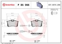 BREMBO P85066 - Juego de pastillas de freno - PRIME LINE