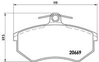 BREMBO P85092 - Juego de pastillas de freno - PRIME LINE