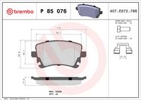 BREMBO P85076 - Juego de pastillas de freno - PRIME LINE