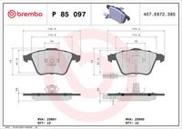 BREMBO P85097 - Juego de pastillas de freno - PRIME LINE