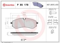 BREMBO P85172 - Lado de montaje: Eje delantero<br>Número de PR: 1LA<br>Ancho [mm]: 163<br>Espesor [mm]: 21<br>Altura [mm]: 67<br>Contacto avisador de desgaste: preparado para indicador desgaste<br>Artículo complementario/Información complementaria: con accesorios<br>Sistema de frenos: CBI<br>Artículo complementario / información complementaria 2: con tornillos pinza freno<br>Número de WVA: 22147<br>