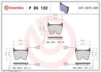 BREMBO P85132 - Juego de pastillas de freno - PRIME LINE