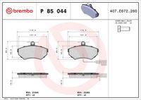 BREMBO P85044 - Juego de pastillas de freno - PRIME LINE