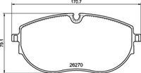 BREMBO P85141 - Lado de montaje: Eje trasero<br>Número de PR: L0L<br>Número de PR: L0R<br>Ancho [mm]: 117<br>Espesor [mm]: 18<br>Altura [mm]: 59<br>Contacto avisador de desgaste: con contacto avisador de desgaste<br>Artículo complementario/Información complementaria: con accesorios<br>Sistema de frenos: Lucas<br>Longitud contacto de aviso [mm]: 170<br>Artículo complementario / información complementaria 2: con tornillos pinza freno<br>Número de indicadores de desgaste [por eje]: 1<br>Número de WVA: 23326<br>