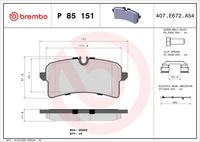 BREMBO P85151 - Juego de pastillas de freno - PRIME LINE