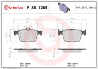 BREMBO P85125 - Juego de pastillas de freno - PRIME LINE