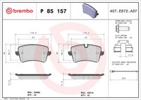 BREMBO P85157 - Juego de pastillas de freno - PRIME LINE