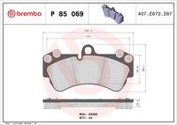 BREMBO P85069 - Juego de pastillas de freno - PRIME LINE