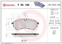 BREMBO P85169 - Juego de pastillas de freno - PRIME LINE