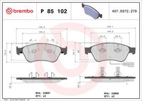 BREMBO P85102 - Juego de pastillas de freno - PRIME LINE