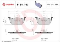 BREMBO P85167 - Juego de pastillas de freno - PRIME LINE