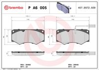 BREMBO PA6005 - Juego de pastillas de freno - PRIME LINE