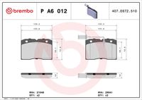 BREMBO PA6012 - Juego de pastillas de freno - PRIME LINE