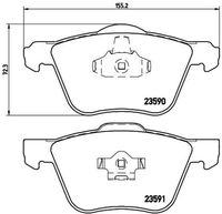 BREMBO P86022 - Juego de pastillas de freno - PRIME LINE