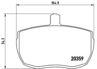 BREMBO PA6001 - Juego de pastillas de freno - PRIME LINE