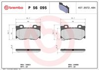 BREMBO P56095 - Juego de pastillas de freno - PRIME LINE