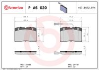 BREMBO PA6020 - Juego de pastillas de freno - PRIME LINE