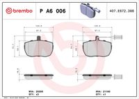 BREMBO PA6006 - Juego de pastillas de freno - PRIME LINE