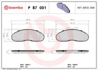 BREMBO PB7001 - Juego de pastillas de freno - PRIME LINE