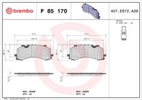 BREMBO P 85 170 - Juego de pastillas de freno