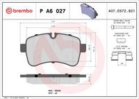 BREMBO PA6027 - Juego de pastillas de freno - PRIME LINE