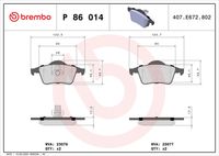 BREMBO P86014 - Juego de pastillas de freno - PRIME LINE