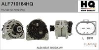 FLAMAR ALF710184HQ - Tensión [V]: 12<br>Corriente de carga alternador [A]: 120<br>Restricción de fabricante: BOSCH<br>ID del modelo de conector: CPA0155<br>Número de nervaduras: 6<br>Poleas: con polea de rueda libre<br>Artículo complementario/Información complementaria: con regulador incorporado<br>Cant. taladros roscados: 2<br>Cantidad de agujeros de fijación: 4<br>Fabricante: AUDI<br>Fabricante: VW<br>