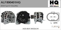 FLAMAR ALF890401BS - apropiado para vehíc con corriente carga alternador [A]: 140<br>Tensión [V]: 12<br>Corriente de carga alternador [A]: 140<br>Restricción de fabricante: BOSCH<br>ID del modelo de conector: CPA0155<br>Número de nervaduras: 6<br>poleas - Ø [mm]: 56<br>Pinza: M8<br>Poleas: con polea de rueda libre<br>Artículo complementario/Información complementaria: con regulador incorporado<br>Conexión / terminal/borne: sin conexión para cuentarrevoluciones<br>peso [g]: 6900<br>Cant. taladros roscados: 2<br>Versión: HQ<br>Cantidad de agujeros de fijación: 4<br>Fabricante: AUDI<br>Fabricante: VW<br>