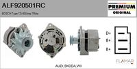 FLAMAR ALF920501RC - Tensión [V]: 12<br>Corriente de carga alternador [A]: 65<br>Restricción de fabricante: BOSCH<br>ID del modelo de conector: CPA0007<br>Número de nervaduras: 1<br>poleas - Ø [mm]: 80<br>Poleas: con polea<br>Versión: RS<br>Cantidad de agujeros de fijación: 2<br>Fabricante: AUDI<br>Fabricante: SKODA<br>Fabricante: VW<br>