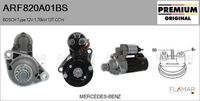 FLAMAR ARF820A01BS - Motor de arranque - Genuine