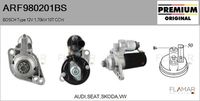 FLAMAR ARF980201BS - Motor de arranque - Genuine