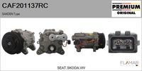 EACLIMA 20A7158 - Restricción de fabricante: SANDEN<br>ID compresor: SD7B10<br>Tensión [V]: 12<br>Aceite para compresor: PAG 46<br>Capacidad aceite [ml]: 100<br>Poleas: con polea múltiple<br>Número de canales: 6<br>poleas - Ø [mm]: 100<br>Letra de identificación: D<br>