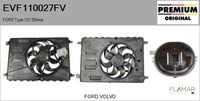 FLAMAR EVF110027FV - Motor eléctrico, ventilador del radiador - Genuine