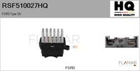 FLAMAR RSF510027HQ - Equipamiento de vehículo: para vehículos sin climatizador automático<br>Tensión [V]: 12<br>Restricción de fabricante: FOMOCO<br>Resistencia [Ohm]: 0,29<br>Resistencia [Ohm]: 1,12<br>Resistencia [Ohm]: 2,46<br>Versión: HQ<br>Fabricante: FORD<br>