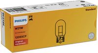 PHILIPS 12065CP - Equipamiento de vehículo: para vehículos sin luces traseras LED<br>Tipo de lámpara: W21W<br>Tensión [V]: 12<br>Potencia nominal [W]: 21<br>Tipo de lámpara: Lámpara de cristal<br>Modelo de zócalo, bombilla incandescente: W3x16d<br>