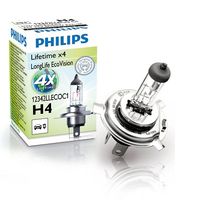 PHILIPS 12342LLECOC1 - Función de las luces: Estándar<br>Tipo de lámpara: H4<br>Tensión [V]: 12<br>Potencia nominal [W]: 60/55<br>Modelo de zócalo, bombilla incandescente: P43t-38<br>