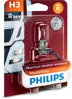 PHILIPS 13336MDB1 - Función de las luces: Faro adicional de luces de carretera<br>Lado de montaje: debajo<br>Tipo de lámpara: H1<br>Tensión [V]: 24<br>Potencia nominal [W]: 70<br>Modelo de zócalo, bombilla incandescente: P14.5s<br>