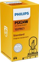 PHILIPS 12276C1 - Tipo de luces: Halógena<br>Tensión [V]: 12<br>Potencia nominal [W]: 24<br>Tipo de lámpara: PSX24W<br>Cantidad: 1<br>Versión: Single Box<br>Versión: Standard<br>Modelo de zócalo, bombilla incandescente: PG20/7<br>