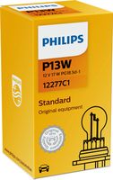 PHILIPS 12277C1 - Tipo de luces: Halógena<br>año modelo desde: 2012<br>Tensión [V]: 12<br>Potencia nominal [W]: 26<br>Tipo de lámpara: PSX26W<br>Cantidad: 1<br>Versión: Single Box<br>Versión: Standard<br>Modelo de zócalo, bombilla incandescente: PG18.5d-3<br>