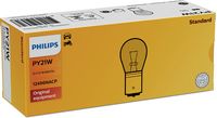 PHILIPS 12496NACP - Lado de montaje: delante<br>Tipo de luces: Halógena<br>Tipo de lámpara: PY21W<br>Tensión [V]: 12<br>Potencia nominal [W]: 21<br>Color lámpara: amarillo<br>Tipo de lámpara: Lámpara de bola<br>Modelo de zócalo, bombilla incandescente: BAU15s<br>