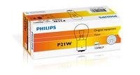 PHILIPS 12498CP - Equipamiento de vehículo: para vehículos sin luces traseras LED<br>Tipo de lámpara: P21W<br>Tensión [V]: 12<br>Potencia nominal [W]: 21<br>Tipo de lámpara: Lámpara de bola<br>Modelo de zócalo, bombilla incandescente: BA15s<br>