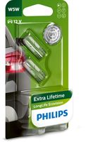 PHILIPS 12961LLECOB2 - Lado de montaje: instalación lateral<br>Tipo de lámpara: W5W<br>Tensión [V]: 12<br>Potencia nominal [W]: 5<br>Tipo de lámpara: Lámpara de cristal<br>Modelo de zócalo, bombilla incandescente: W2.1x9.5d<br>