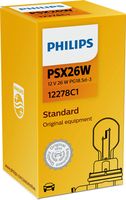 PHILIPS 12278C1 - Tipo de luces: Halógena<br>año modelo desde: 2012<br>Tensión [V]: 12<br>Potencia nominal [W]: 26<br>Tipo de lámpara: PSX26W<br>Cantidad: 1<br>Versión: Single Box<br>Versión: Standard<br>Modelo de zócalo, bombilla incandescente: PG18.5d-3<br>