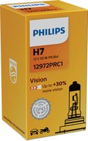 PHILIPS 12972PRC1 - Función de las luces: Estándar<br>Tipo de lámpara: H7<br>Tensión [V]: 12<br>Potencia nominal [W]: 55<br>Modelo de zócalo, bombilla incandescente: PX26d<br>