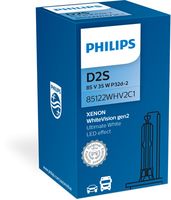 PHILIPS 85122WHV2C1 - Tipo de luces: Xenón<br>Tipo de lámpara: D2S (lámpara de descarga gaseosa)<br>Tensión [V]: 85<br>Potencia nominal [W]: 35<br>Modelo de zócalo, bombilla incandescente: P32d-2<br>