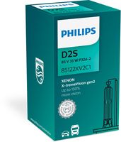 PHILIPS 85122XV2C1 - Tipo de luces: Xenón<br>Tipo de lámpara: D2S (lámpara de descarga gaseosa)<br>Tensión [V]: 85<br>Potencia nominal [W]: 35<br>Modelo de zócalo, bombilla incandescente: P32d-2<br>