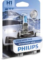 PHILIPS 12258WVUB1 - Función de las luces: Faro adicional de luces de carretera<br>Tipo de lámpara: H1<br>Tensión [V]: 12<br>Potencia nominal [W]: 55<br>Modelo de zócalo, bombilla incandescente: P14.5s<br>