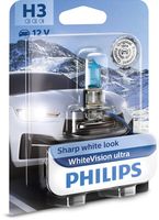 PHILIPS 12336WVUB1 - Función de las luces: Faro adicional de luces de carretera<br>Tipo de lámpara: H3<br>Tensión [V]: 12<br>Potencia nominal [W]: 55<br>Modelo de zócalo, bombilla incandescente: PK22s<br>